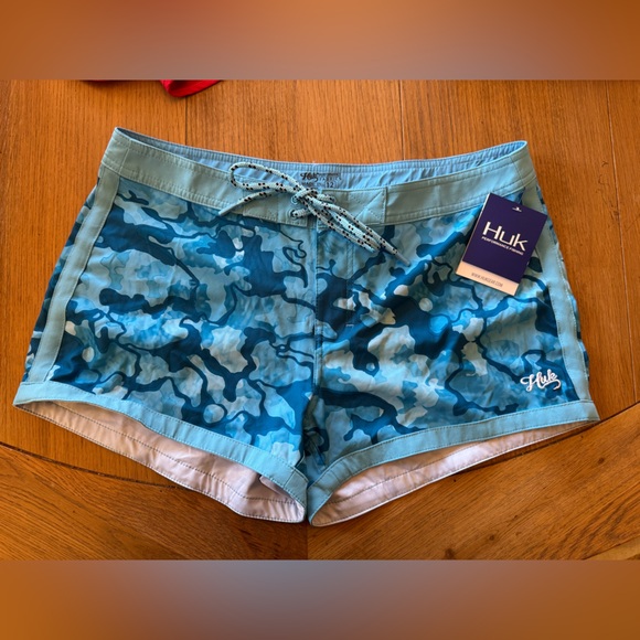 Huk Other - Huk Light Blue Performance Lined Shorts